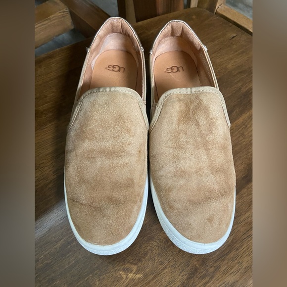 UGG Women's Tan Suede Slip-On Flats - Picture 10 of 10